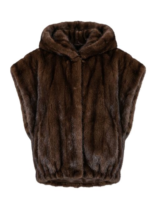 Gilet nilde mink mogano Iacopa | NILDE MINKMAHOGANY